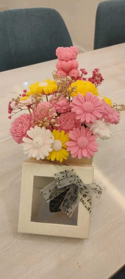 Box fleurs bougie parfumée personnalisé 