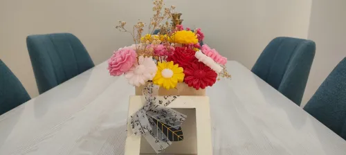Box fleurs bougie parfumée personnalisé 