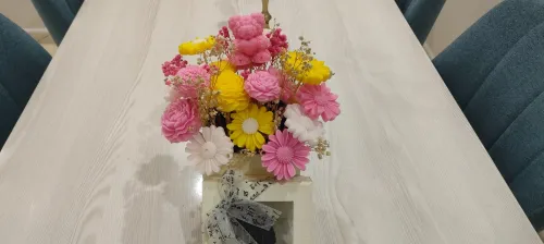 Box fleurs bougie parfumée personnalisé 