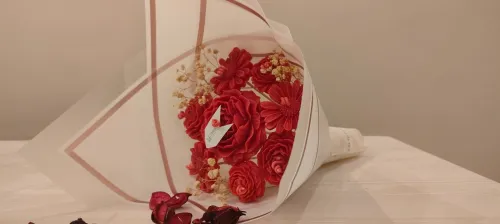 Bouquet de fleurs Bougie Parfumée Personnalisé 