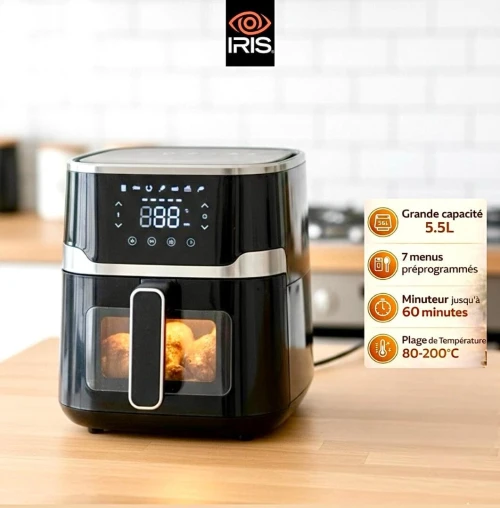 AIR FRYER IRIS IPE-AF55-140X 5.5 L 1400W 7 MENUS
