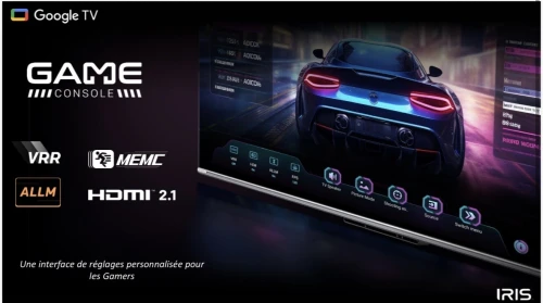 TV IRIS 65" QD MINI LED S9800 GOOGLE TV 144 Hz OMNIVIEW MEMC VRR ALLM 4k UHD ANDROID 14 + BARRE DE SON INTEGRÉE