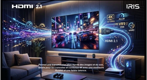 IRIS 55" MINILED M8020 GOOGLE TV 120 HZ 4k UHD ANDROID 14 55 POUCES