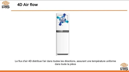 CLIMATISEUR IRIS ARMOIRE AIR FLOW 4D SPLIT SERIE E 48000 BTU