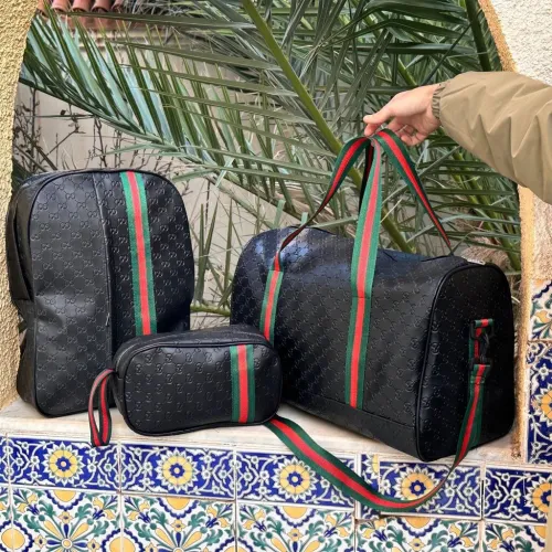 Pack 3Pcs Cabas Sac a Dos et Pochette en Tissue Imperméable