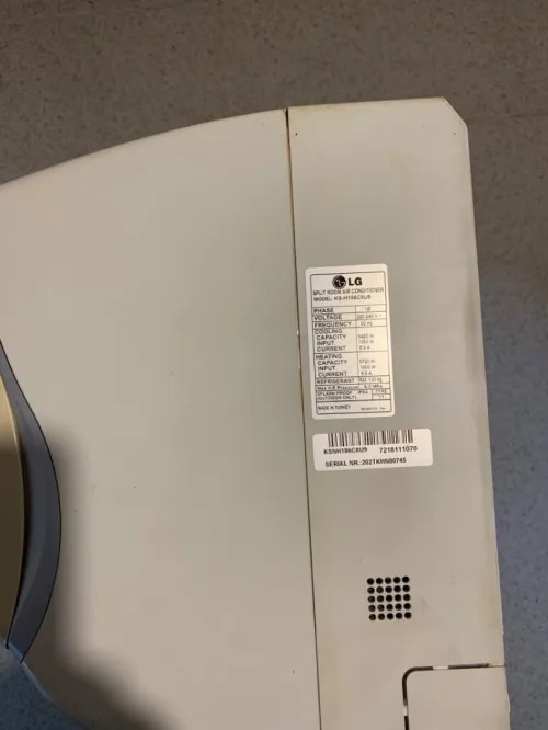Unité intérieure LG 18000 BTU 