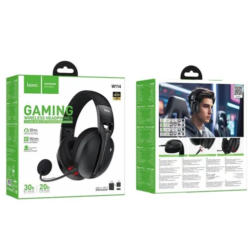 hoco premium product GAMING WIRELESS HEADPHONES W114