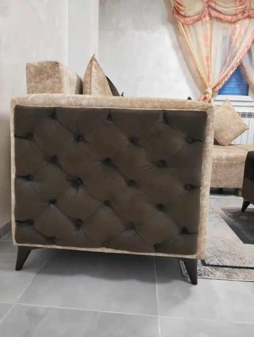 Salon beige/maron occasion bon état