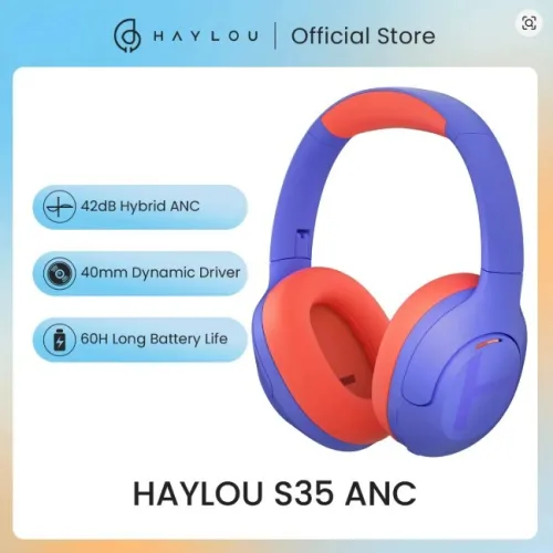 HAYLOU S35 ANC casque sans fil Bluetooth 5.2 42dB 40mm pilote 60H écouteurs de lecture