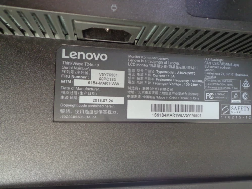 des ecran LENOVO ThinkVision ORIGINAL 24 pouce / Sans encadrement / IPS / 1920x1200 /DP /HDMI /VGA