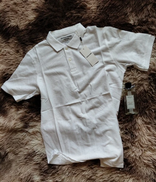 T-SHIRT HOMME POLO JACK & JONES ORIGINAL 100% COTTON