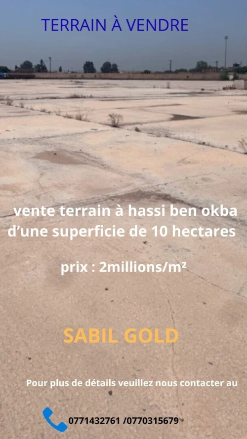 Vente Terrain Oran Hassi ben okba