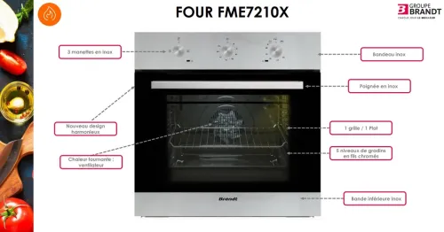 Four encastrable Brandt mixte ventilé 