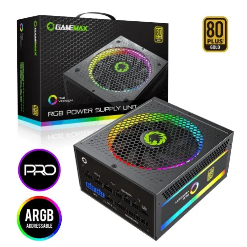 ALIMENTATION GAMEMAX RGB SMART 1050W PRO 80PLUS GOLD NOIR