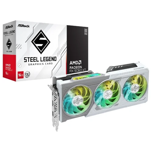 ASRock AMD Radeon RX 9060 XT Steel Legend 16GB OC White