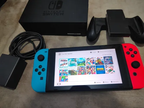 Nintendo switch v1 flashée puce 128 go + mode online