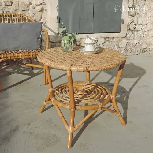TABLES EN ROTIN FABRICATION SUR COMMANDE