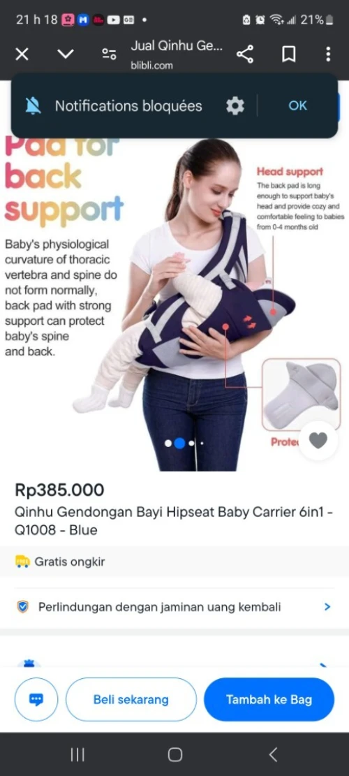 Porte bébé Quinhu
