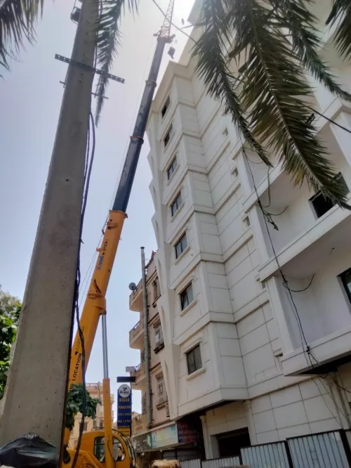 Location grue mobile avec une hauteur plus que 50m 