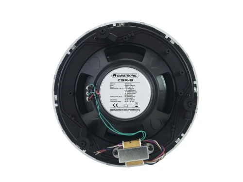 Haut-Parleur Plafond CSX-8 pour Sonorisation Professionnelle 2 voies, 8" 100 V, 45 W