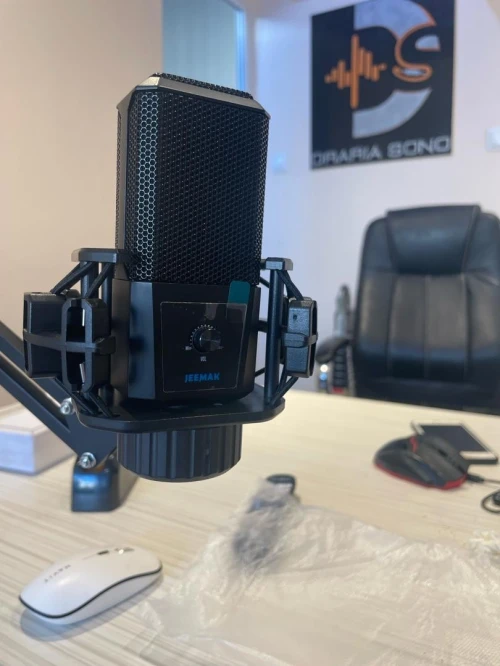 JEEMAK Microphone à Condensateur USB Kit avec Support 