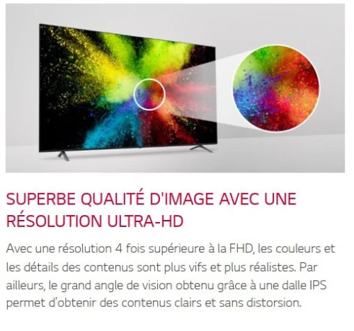ÉCRAN Moniteur LG UR640S9 50" Classe HDR 4K UHD LED TV