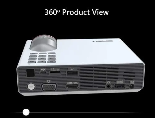 ASUS P3B VIDÉOPROJECTEUR LED SANS FIL ULTRA COURTE FOCALE- BATTERIE 12000 MAH