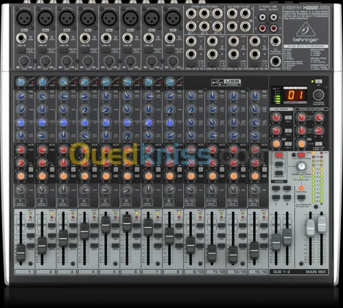 Table de Mixage Analogique USB 22 Canaux Behringer Xenyx X2222USB
