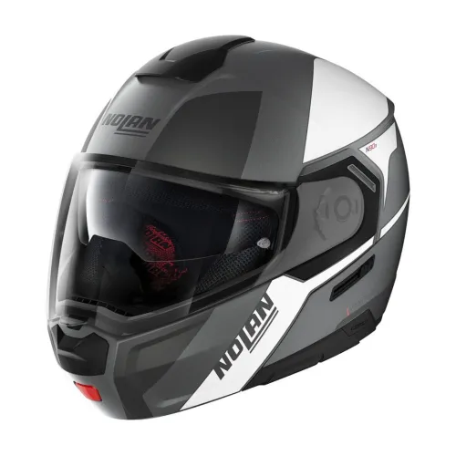 Casque NOLAN N90-3 WILKO N-COM 028 GRIS MAT-BLANC. "Original"