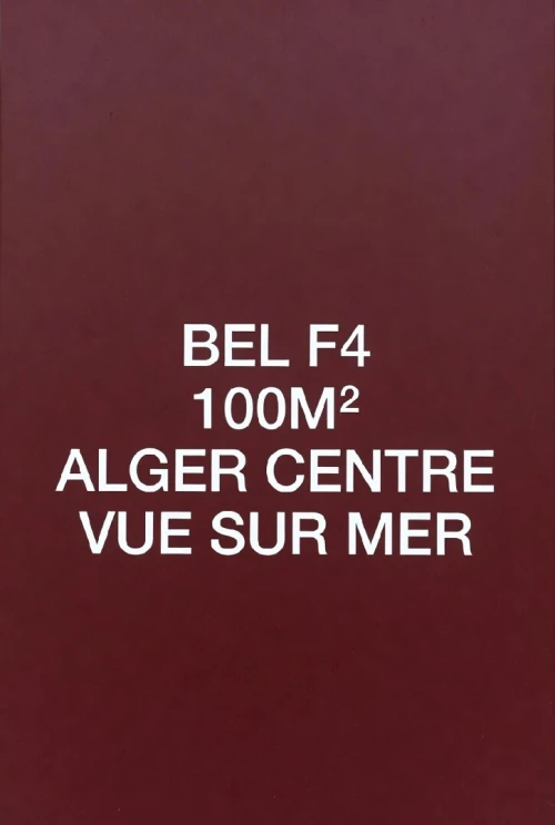 Vente Appartement F4 Alger Alger centre