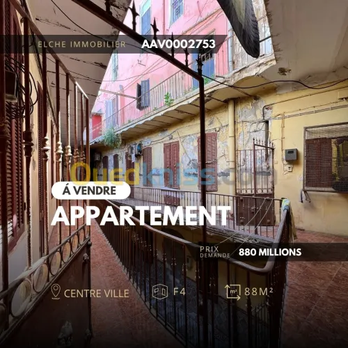 Vente Appartement F4 Oran Oran