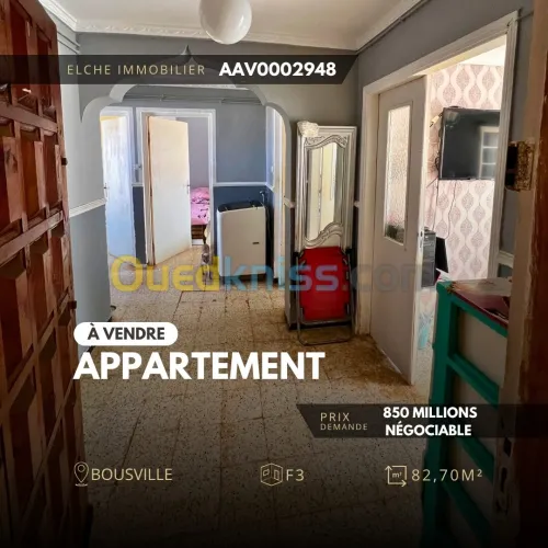 Vente Appartement F3 Oran Ain el turck