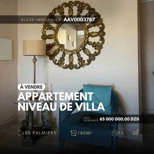 Vente Appartement Niveau de villa F3 Oran Oran