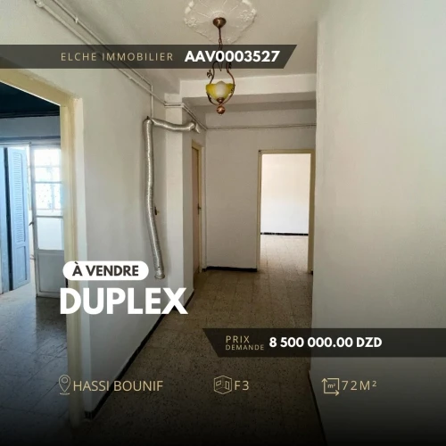 Vente Appartement Duplex F3 Oran Sidi chami
