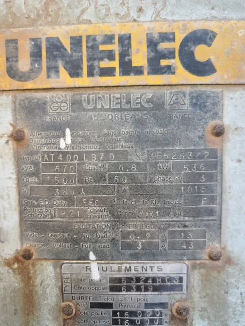 2 Groupe électrogène 670 kva / مولدات كهرباء