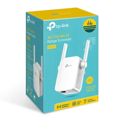 Répéteur WiFi RE205 TP-Link / Point d'accès WiFi 5 bi-bande (AC750 Mbps)