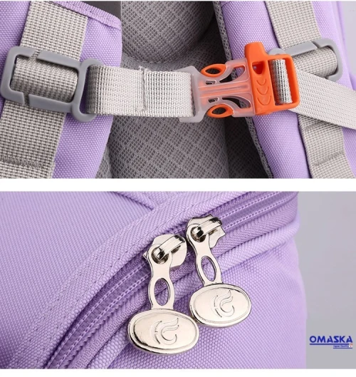 Sac à dos orthopédique Pliable en Oxford pour enfants avec Ceinture Blanche