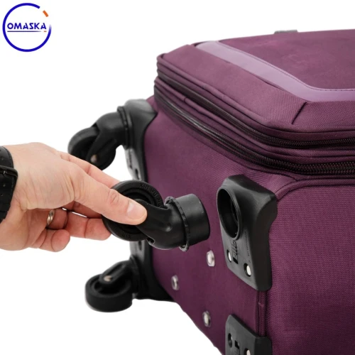 PACK 5 ARTICL OMASKA DE VOYAGE --SERIE VALISE 3 PIECES TISSU-RANGEMENT -SANGLE -OREILLER -BALANCE
