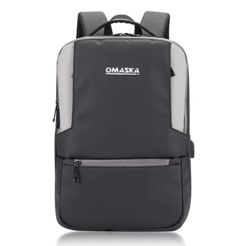 Sac A Dos (Porte Pc) Omaska Montain Pour voyage et Etude Étanche - Noir/Gris
