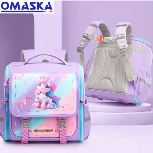 Sac à dos orthopédique Pliable pour enfants 1er Année Primaire - BLEU -NOIR - ROSE - VIOLET