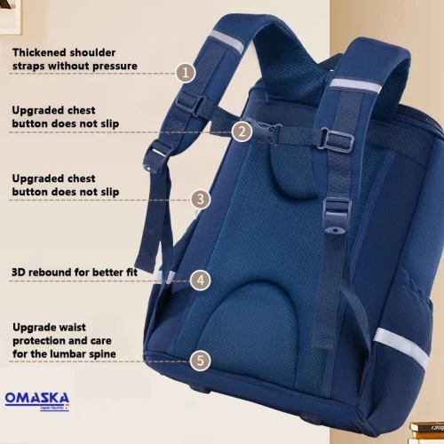Sac à dos orthopédique Pliable en Oxford pour enfants 1er Année Primaire