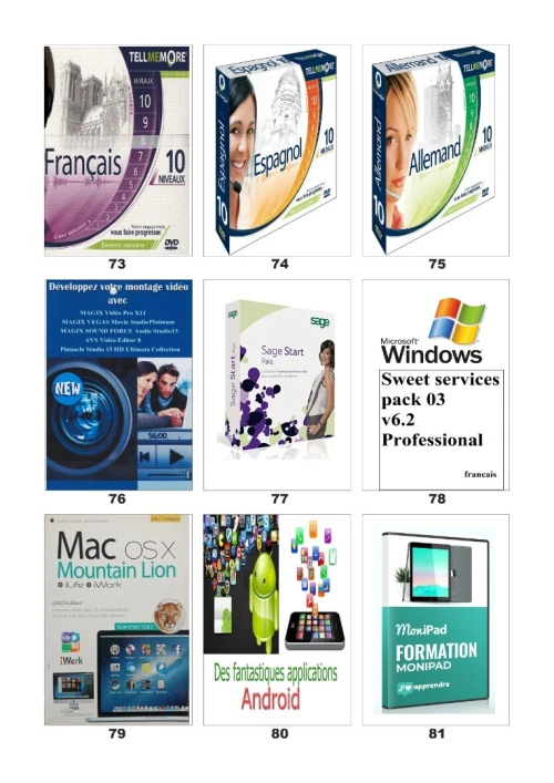 Dvd logiciels programmes pc 