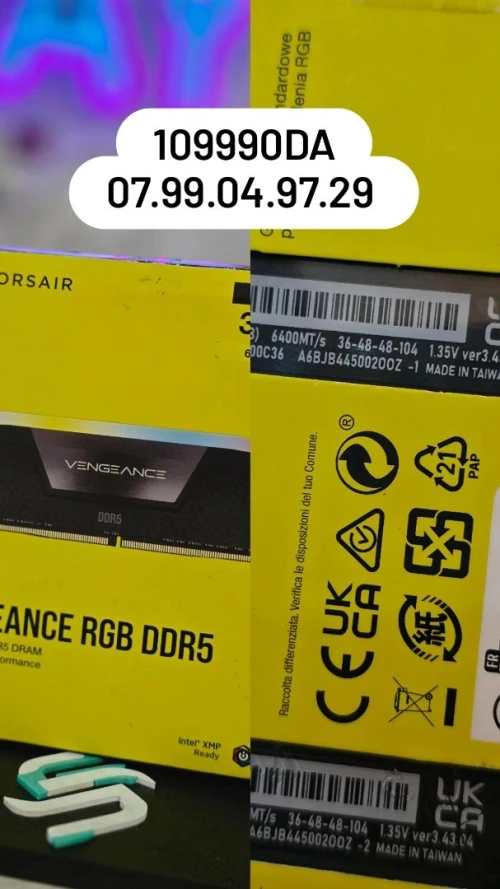 RAM CORSAIR VENGEANCE RGB DDR5 16X2 6000MHZ