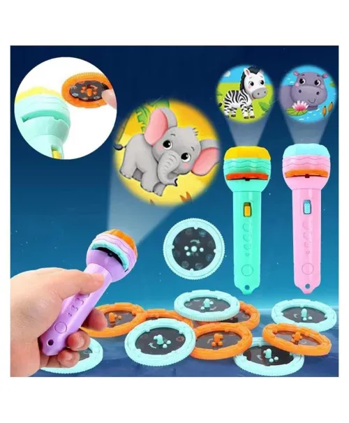 Projecteur Lampe de Poche pour Enfants avec 3 disques 24 Images