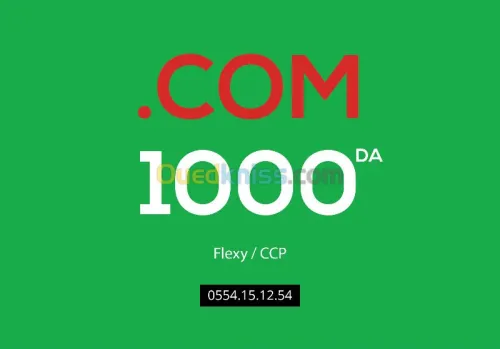 Vender un Domaine .COM (1000 DA)