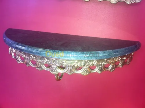 Console murale avec miroir en bronze