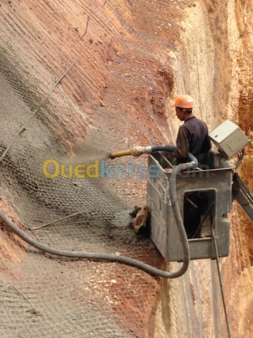 projection de béton