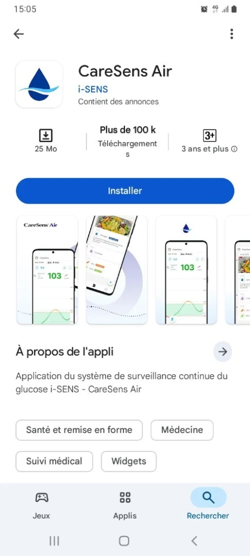 Capteur caresence