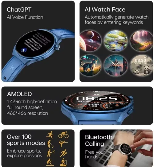 Smartwatch KUMI GW6 AMOLED NEUF