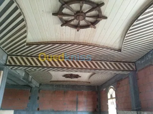 charpente en bois + grenier habitable